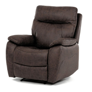 Polohovacie kreslo, vintage, látka, hnedá, 150 kg, TV-4092 BR3