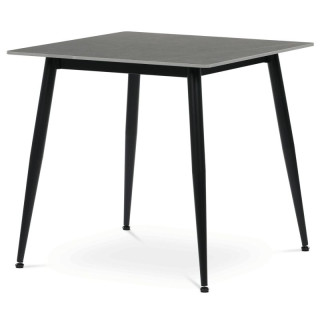 Jedálenský stôl 80x80cm, keramika, kov, sivý, HT-398M GREY