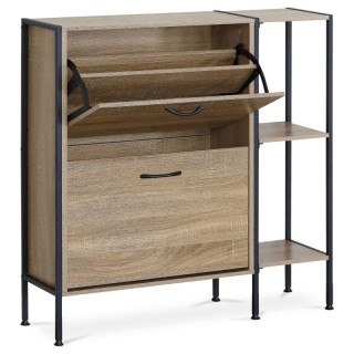 Botník, 88cm, MDF dub, kov, ABO-G1008 OAK