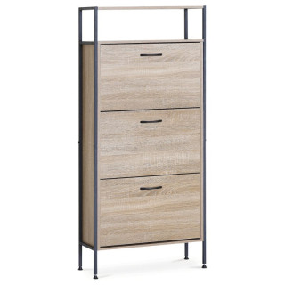 Botník, 63cm, MDF dub, kov, ABO-G1009 OAK