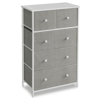 Komoda, 56cm, kov, sivá, AUK-E1051 GREY