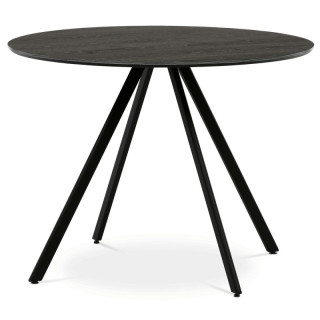 Jedálenský stôl, okrúhly, 100cm, lamino, kov, sivý dub, HT-R5010 GREY