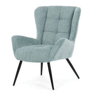 Kreslo ušiak, modrá látka, AK-H9206 BLUE2