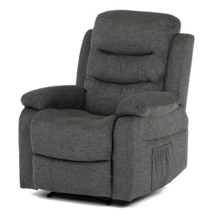 Polohovacie kreslo, manuálne, sivé, látka, TV-4086 GREY2