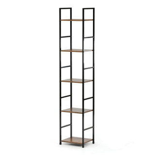Regál, 29cm, kov, MDF, hnedý, GD-215 OLW