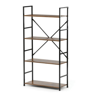 Regál, 59cm, kov, MDF, hnedý, GD-224 OLW