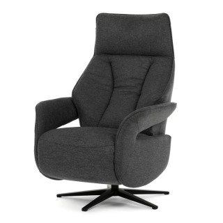 Relaxačné kreslo, elektrické zabudované ovládanie, sivá látka, TV-B3973 GREY2