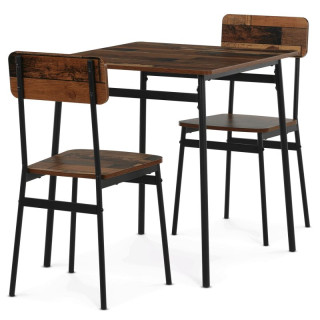 Jedálenský set, 70x70cm, MDF old wood, AUT-O2121 OLW2
