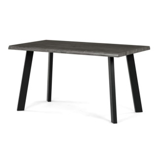 Jedálenský stôl 140x80cm, MDF, kov, sivý dub, HT-F4514 GREY