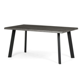 Jedálenský stôl 160x90cm, MDF, kov, sivý dub, HT-F4516 GREY