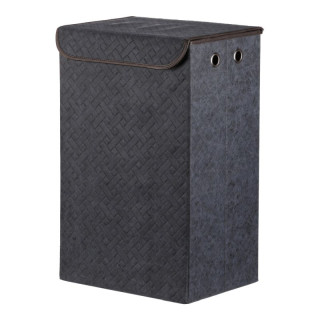 Kôš na bielizeň, látkový s vekom, modrá farba, DT3009 BLUE