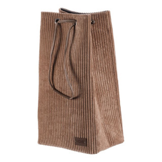 Kôš práčovný, menčester, sťahovací, hnedá farba, DT3015 BRN