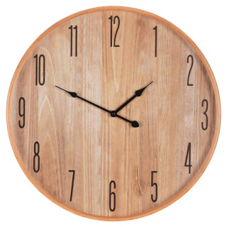 Hodiny nástenné, MDF a drevený rám, imitácia dyhy, 53cm, HA1746