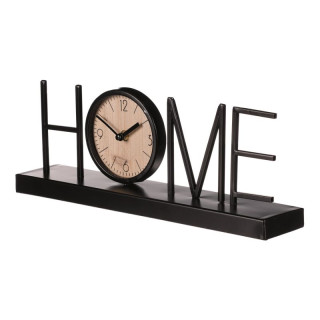 Hodiny stolové, HOME, kov, ciferník v písmene O, 40cm, HW4013