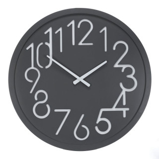 Hodiny nástenné, MDF, tmavosivé, 60cm, HW4023 GREY-DK