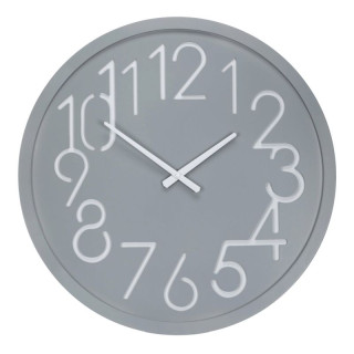 Hodiny nástenné, MDF, svetlosivé, 60cm, HW4023 GREY-LT