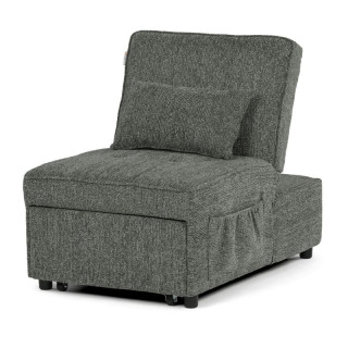 Rozkladacie kreslo, zelená látka, ASB-C3210 GRN2