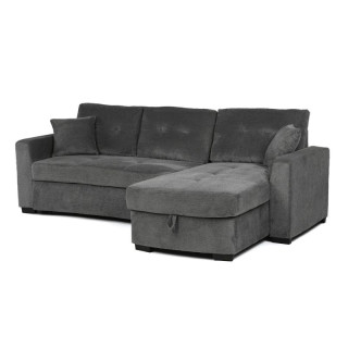 Rohová pohovka, sivá látka, ASB-C3990 GREY2