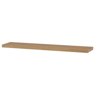 Nástenná polička, 120x24cm, MDF, dub, P-002 DUB