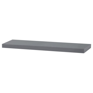 Nástenná polička, 80x24cm, MDF, sivá, P-005 GREY