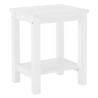 Nočný stolík, 38cm, masív, biely, FOSIL