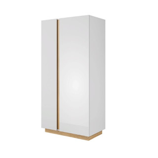 Skriňa, 96cm, kombinovaná, biela, dub grandson, CITY