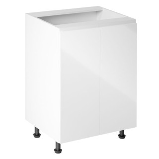Spodná skrinka, 60cm, biela, biely lesk, AURORA D602F