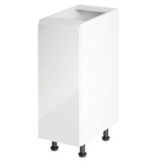 Spodná skrinka, 30cm, biela, biely lesk, ľavá, AURORA D30