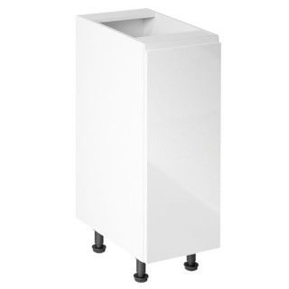 Spodná skrinka, 30cm, biela, biely lesk, pravá, AURORA D30