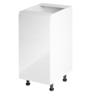 Spodná skrinka, 40cm, biela, biely lesk, ľavá, AURORA D40
