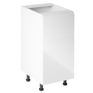 Spodná skrinka, 40cm, biela, biely lesk, pravá, AURORA D40