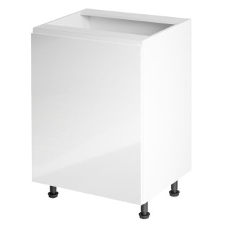 Spodná skrinka, 60cm, biela, biely lesk, ľavá, AURORA D601F