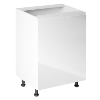 Spodná skrinka, 60cm, biela, biely lesk, pravá, AURORA D601F