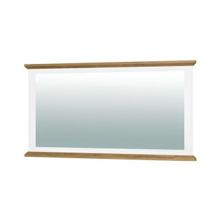 Zrkadlo, 128x71cm, biele, dub grand, LEON MZ16