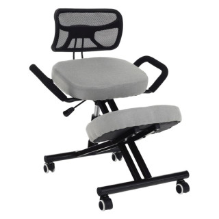 Ergonomický kľakosed, sivohnedá Taupe, čierny, RUFUS