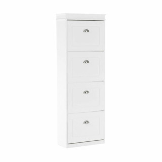 Botník, 54cm, 4-radový, biely, SEBER TYP 3