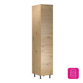Vysoká potravinová skrinka, 60cm, dub artisan, univerzálna, LANGEN D40SP