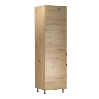 Vysoká skrinka na chladničku, 60cm, dub artisan, univerzálna, LANGEN D60ZL