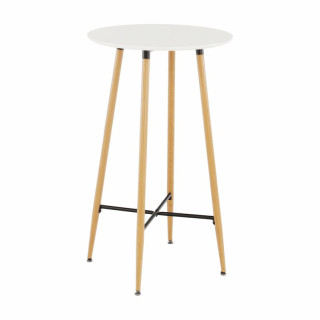 Barový stôl, 60cm, biely, dub, IMAM