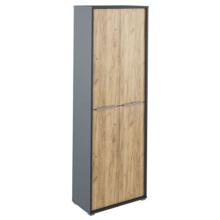 Skriňa, 75cm, policová, grafit, dub artisan, RIOMA NEW TYP 05
