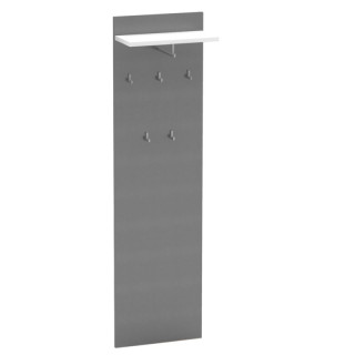 Vešiakový panel, 50cm, grafit, biela, RIOMA NEW TYP 19