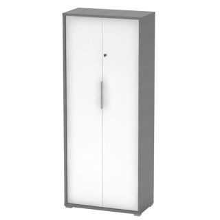 Skriňa so zámkom, 75cm, grafit, biela, RIOMA NEW TYP 31