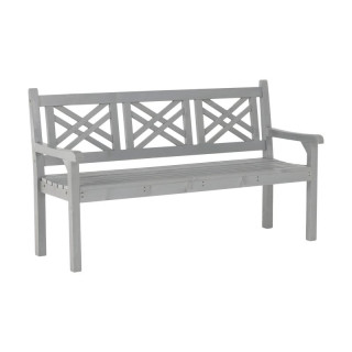 Záhradná lavička, 150cm, masív, sivý, FABLA