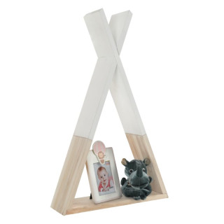 Polička, 33cm, detská, biela, prírodná, JOLI