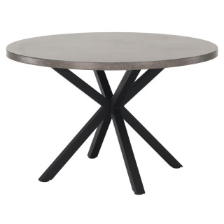 Jedálenský stôl, okrúhly 120cm, MDF, betón, čierny, MEDOR
