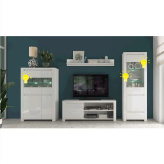 LED osvetlenie, 2-bodové, biela, ARYAN/LINDY