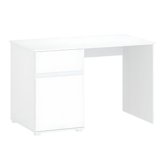 PC stôl, 120x67cm, biely lesk, LINDY 1D1S