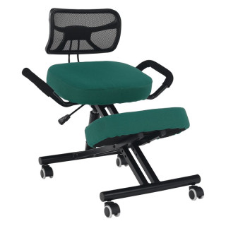 Ergonomická kľakačka, zelená látka, čierna, RUFUS