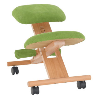 Ergonomická kľakačka, 46cm, zelená látka, buk, GROCO
