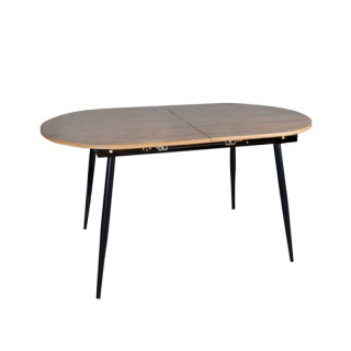 Jedálenský stôl, 150x80cm, rozkladací, MDF, dub, čierny, TAMERON